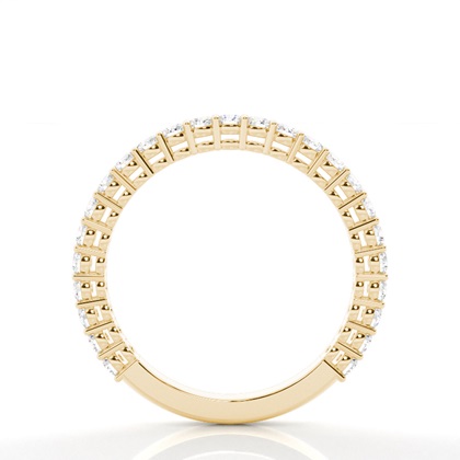 Round Yellow Gold Eternity Diamond Rings