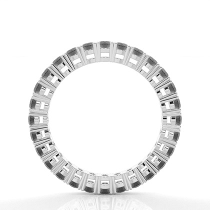 4 Prong Setting Full Eternity Black Diamond Ring