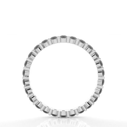 Eternity Schwarze Diamant Ring in einer Balkenfassung