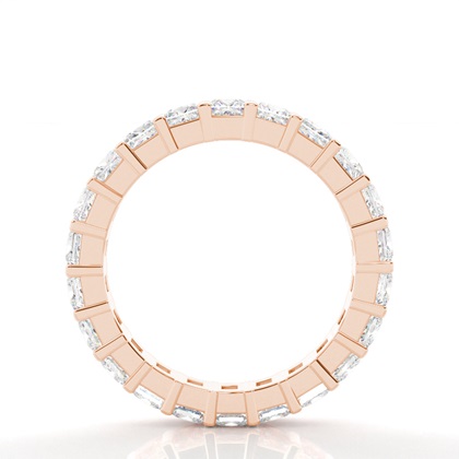 Princess Rose Gold Eternity Diamond Rings