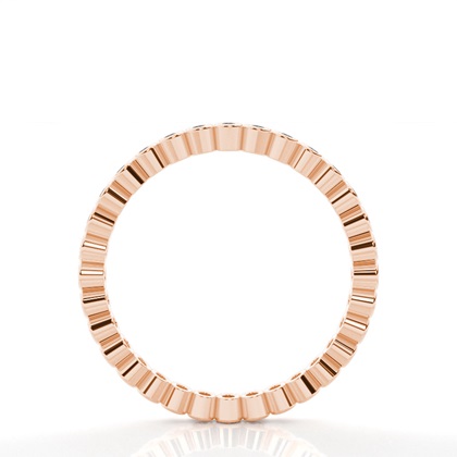 Eternity Schwarze Diamant Ring in einer Zargenfassung