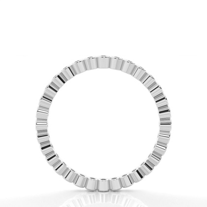 Eternity Schwarze Diamant Ring in einer Zargenfassung