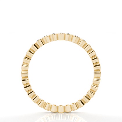 Eternity Schwarze Diamant Ring in einer Zargenfassung