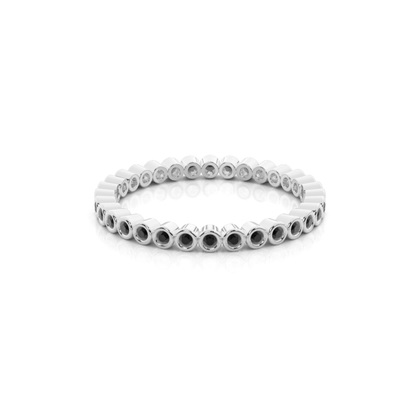 Full Bezel Setting Full Eternity Black Diamond Ring