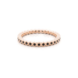 Full Bezel Setting Full Eternity Black Diamond Ring