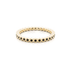 Full Bezel Setting Full Eternity Black Diamond Ring