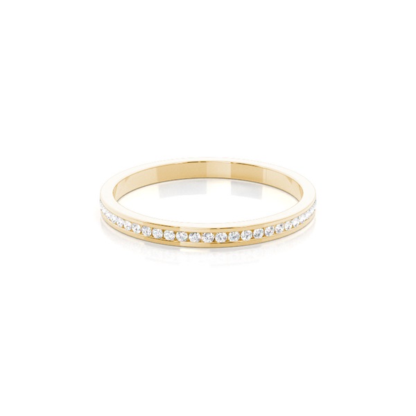 Channel Setting Round Diamond Three Quarter Eternity Ring
