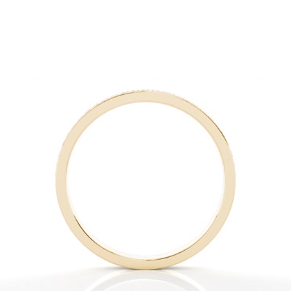 Round Yellow Gold Eternity Diamond Rings