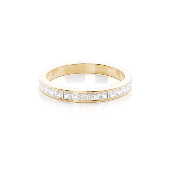 Channel Setting Princess Diamond Three Quarter Eternity Ring