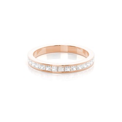 Channel Setting Princess Diamond Three Quarter Eternity Ring