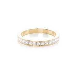 Channel Setting Princess Diamond Three Quarter Eternity Ring