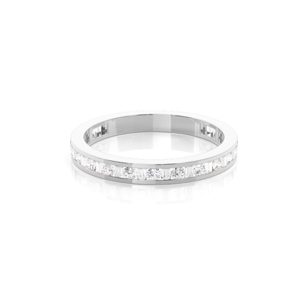 Channel Setting Diamond Three Quarter Eternity Ring