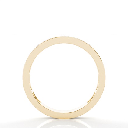 Round Yellow Gold Eternity Diamond Rings