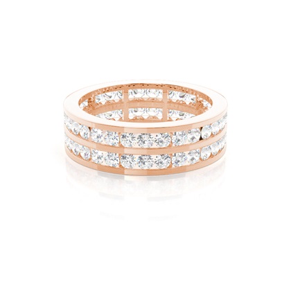 Rose Gold Full Eternity Diamond Rings