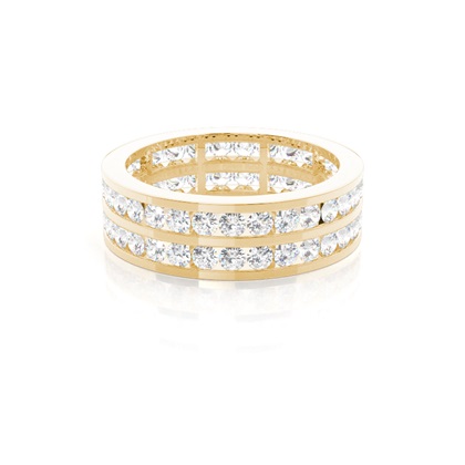 Yellow Gold Full Eternity Diamond Rings