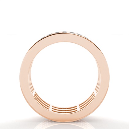 Channel Setting Full Eternity Black Diamond Ring