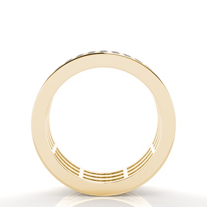 Channel Setting Full Eternity Black Diamond Ring