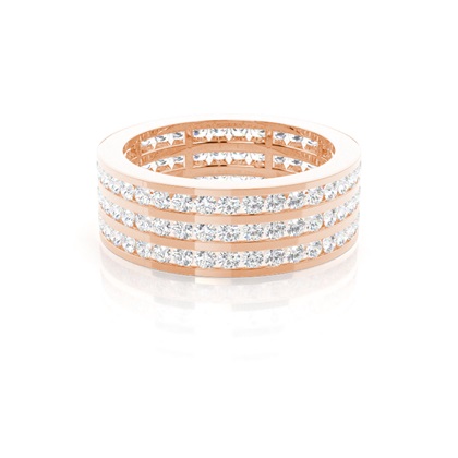 Rose Gold Full Eternity Diamond Rings