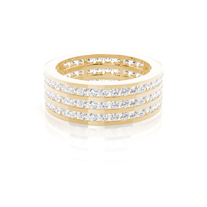 Yellow Gold Eternity Diamond Rings