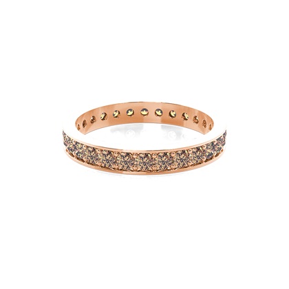 Round Champagne Diamond Rings