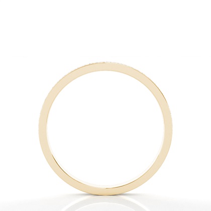 Round Yellow Gold Eternity Diamond Rings