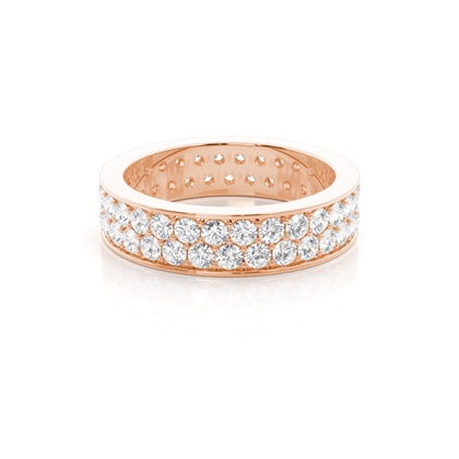 Rose Gold Full Eternity Diamond Rings
