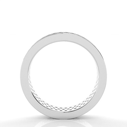 Pave Setting Full Eternity Black Diamond Ring