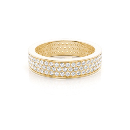 Yellow Gold Eternity Diamond Rings