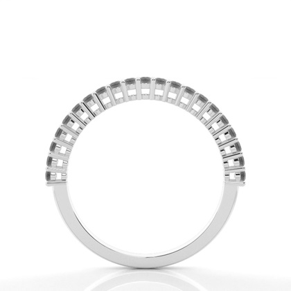 Halb Eternity Schwarze Diamant Ring in einer Krappenfassung