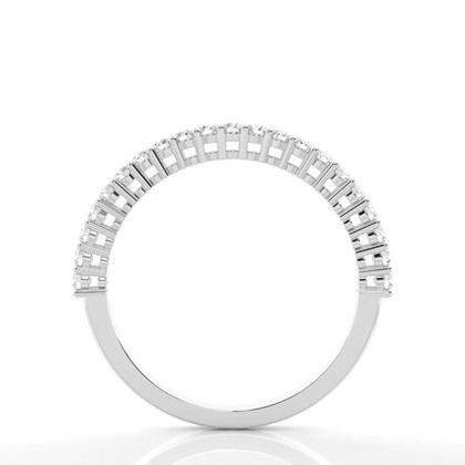 4 Prong Setting Half Eternity Diamond Ring