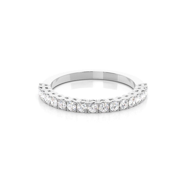 4 Prong Setting Half Eternity Diamond Ring