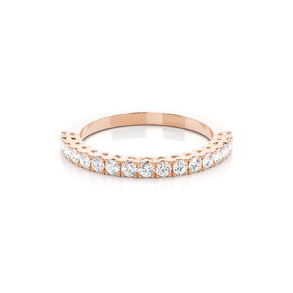 Rose Gold Half Eternity Diamond Rings