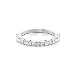 4 Prong Setting Half Eternity Diamond Ring