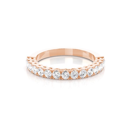 Rose Gold Half Eternity Diamond Rings