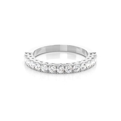 Halb Eternity Diamant Ring in einer Krappenfassung