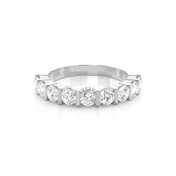 Bar Setting Half Eternity Diamond Ring
