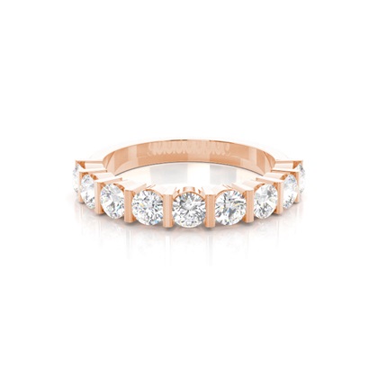 Rose Gold Half Eternity Diamond Rings