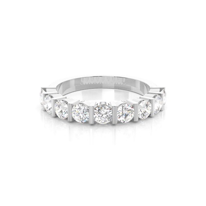 Silver Eternity Diamond Rings