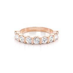 Bar Setting Half Eternity Diamond Ring