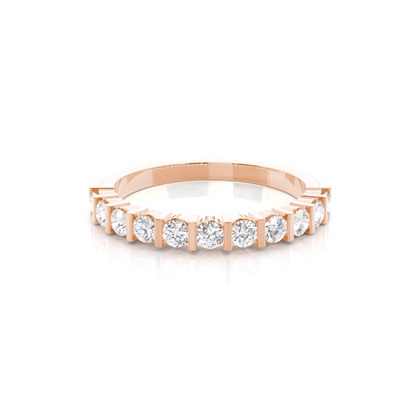 Rose Gold Half Eternity Diamond Rings