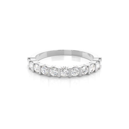 Bar Setting Half Eternity Diamond Ring