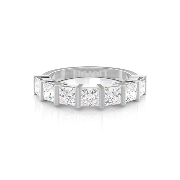 Halb Eternity Diamant Ring in einer Balkenfassung