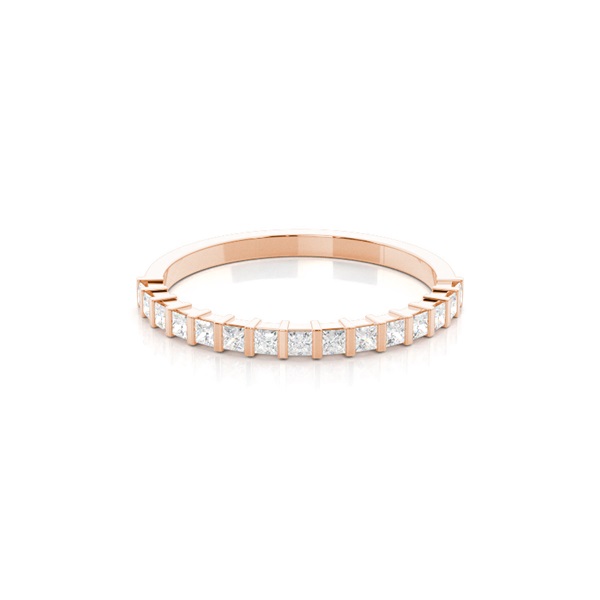 Bar Setting Half Eternity Diamond Ring