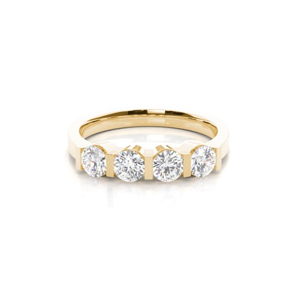 Yellow Gold Eternity Diamond Rings