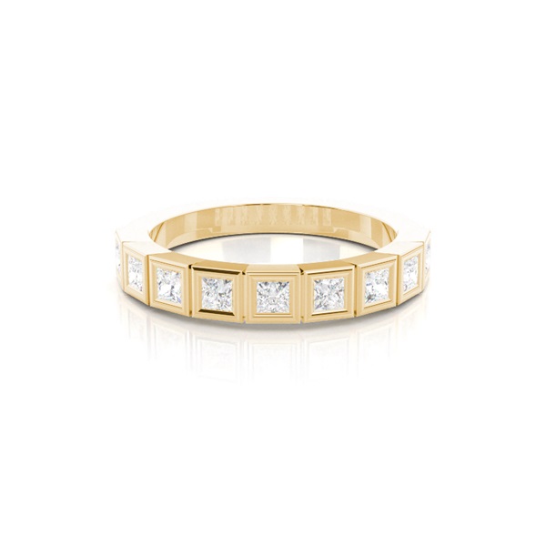 Full Bezel Setting Half Eternity Diamond Ring
