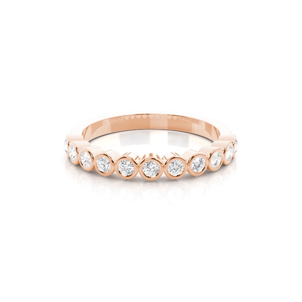 Full Bezel Setting Half Eternity Diamond Ring