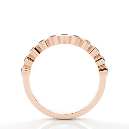 Halb Eternity Schwarze Diamant Ring in einer Zargenfassung