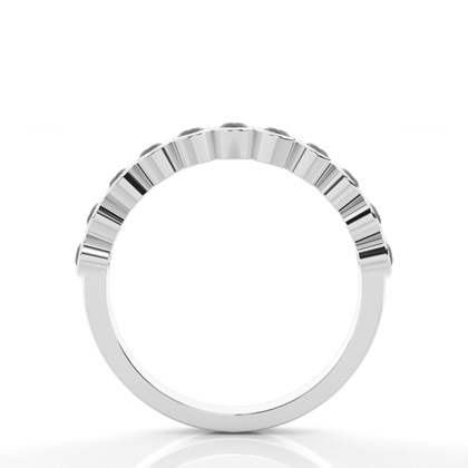 Halb Eternity Schwarze Diamant Ring in einer Zargenfassung