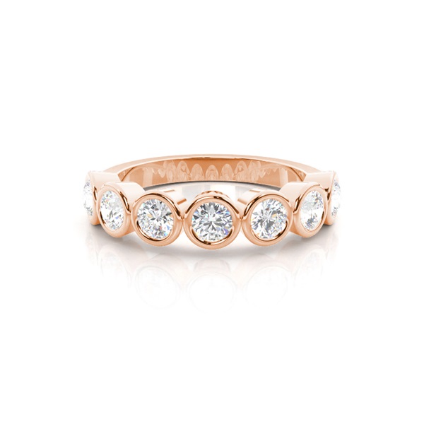 Full Bezel Setting Half Eternity Diamond Ring