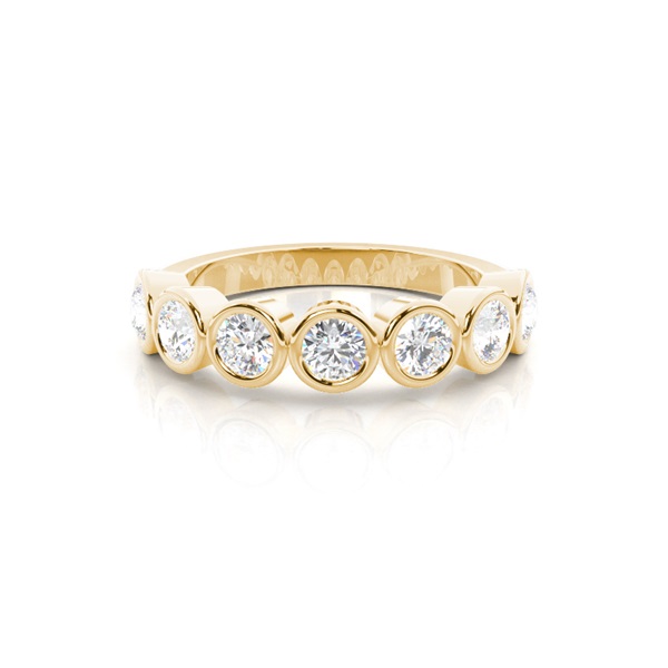 Full Bezel Setting Half Eternity Diamond Ring